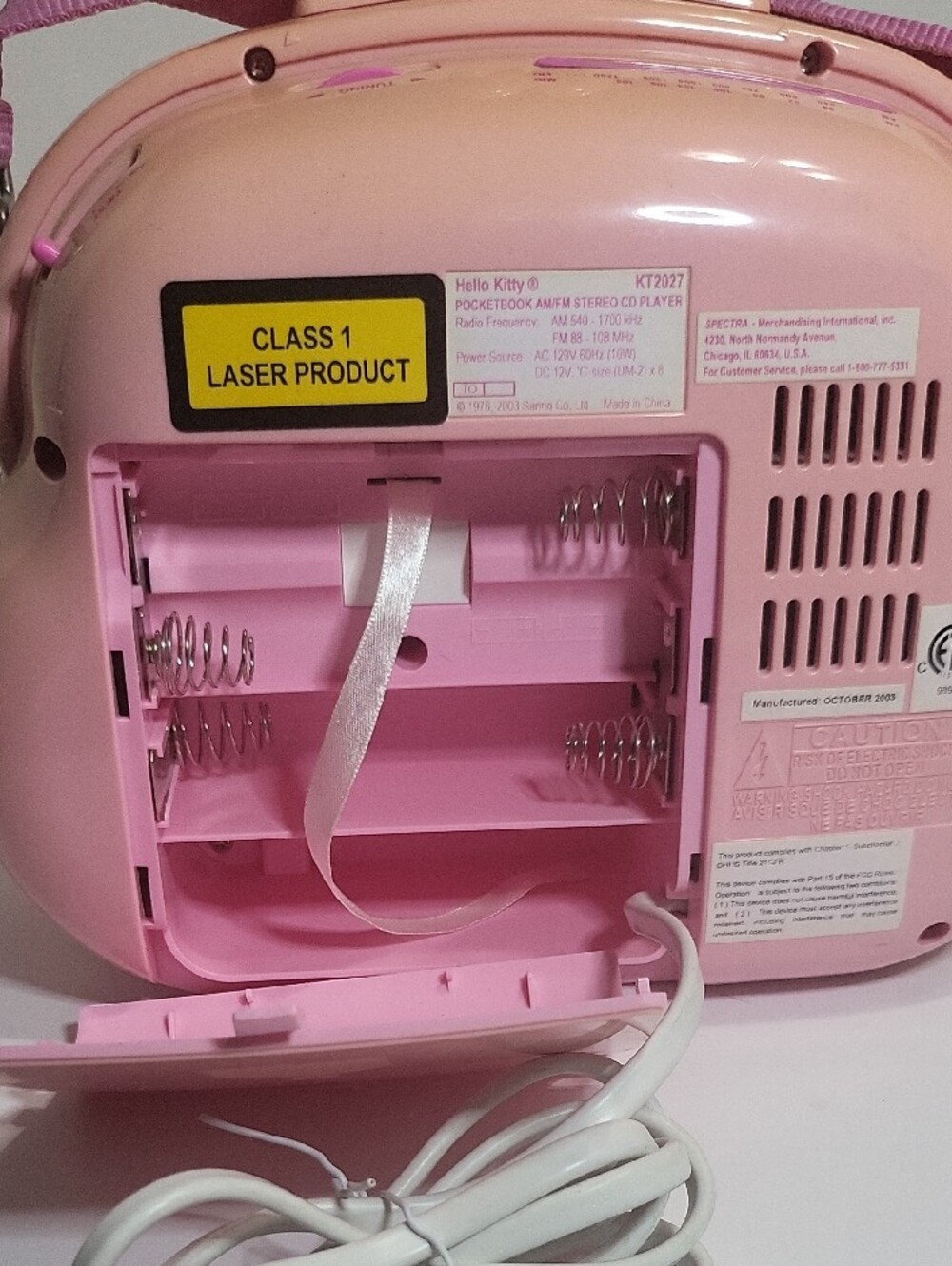 Vintage Hello Kitty Pink CD AM FM Radio - Picture 9 of 9